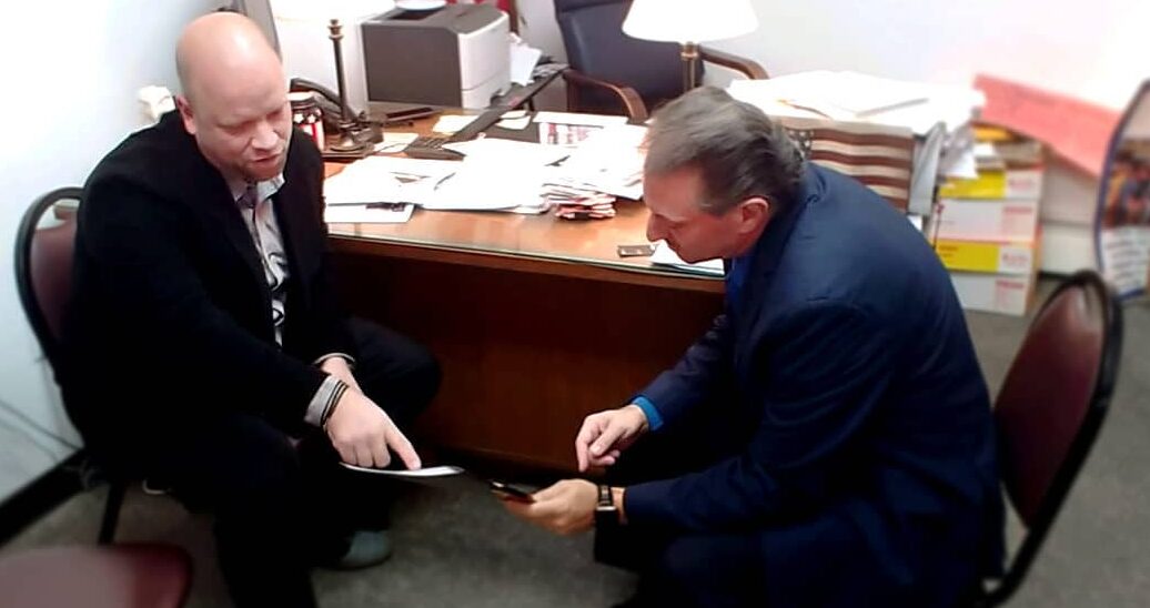 Bill Vallely with NYS Senator Joseph Addabbo, discussing the launch of Collision Training Institute program for vets Bill Vallely with NYS Senator Joseph Addabbo, discussing the launch of Collision Training Institute program for vets