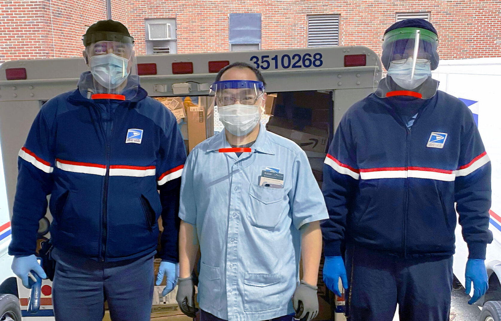 Queens Postal workers received 350 medical face shields from VRL. Queens Postal workers received 350 medical face shields from VRL.