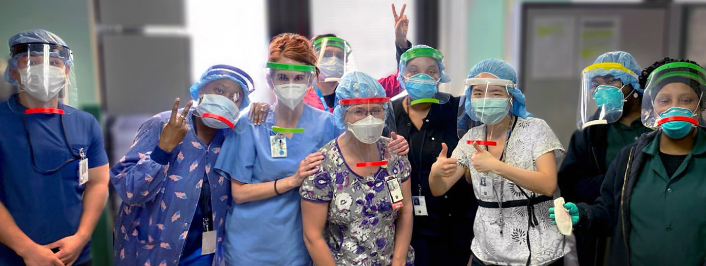 Manhattan Veterans Affairs Hospital received 950 medical face shields and 2,000 pairs of latex gloves.