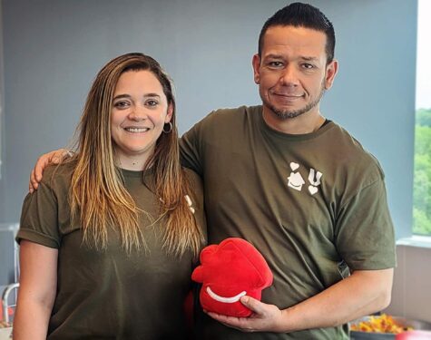 Kelly LaFortune, HomeServe USA, and Dre Popow, Veterans Rebuilding Life.