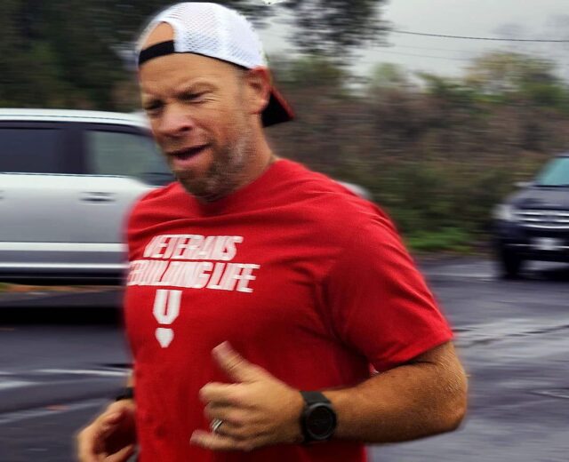 Veterans Rebuilding Life 5k Event at St. Helens in Howard Beach Queens, NY. Seen above is Billy Vallely, of Veterans Rebuilding Life.