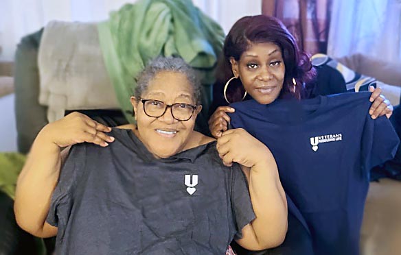 From left: Gold Star Widow Hellen Thomas, alongside her daughter in the Bronx, NYC. 2025 Veterans Rebuilding Life.