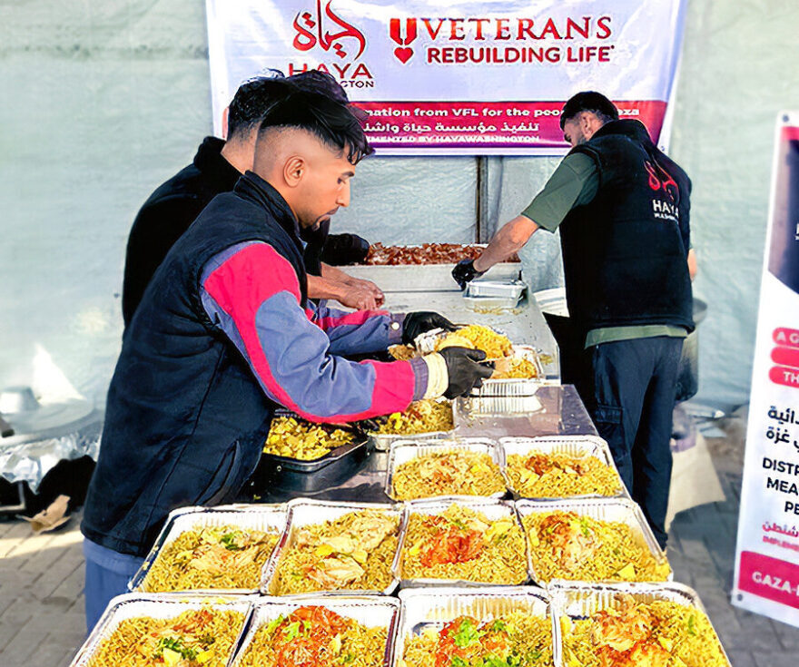 Veterans Rebuilding Life and Haya Washington humanitarian mission collaboration for Gaza.