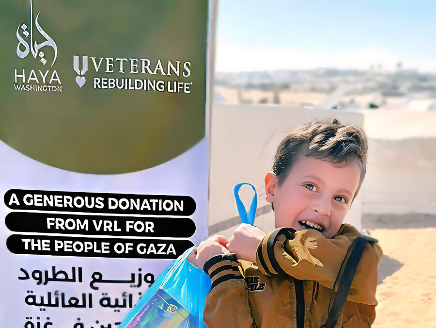 Veterans Rebuilding Life and Haya Washington humanitarian mission collaboration for Gaza.