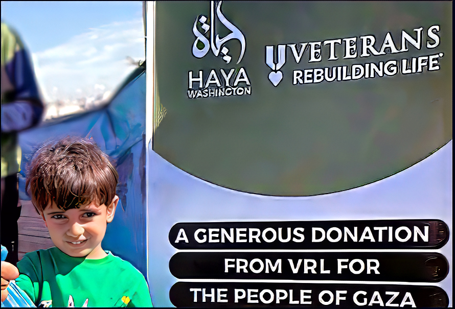 Veterans Rebuilding Life and Haya Washington humanitarian mission collaboration for Gaza.
