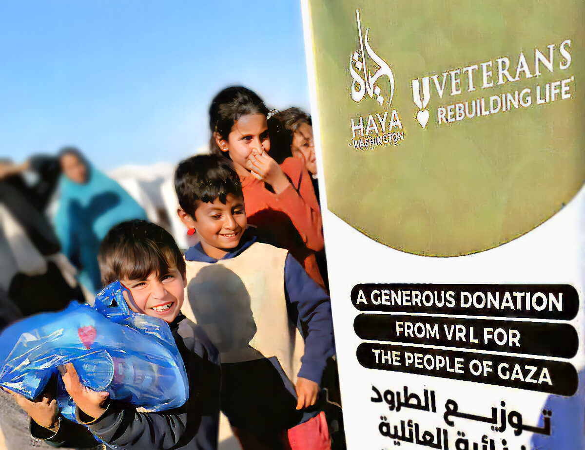 Veterans Rebuilding Life and Haya Washington humanitarian mission collaboration for Gaza.