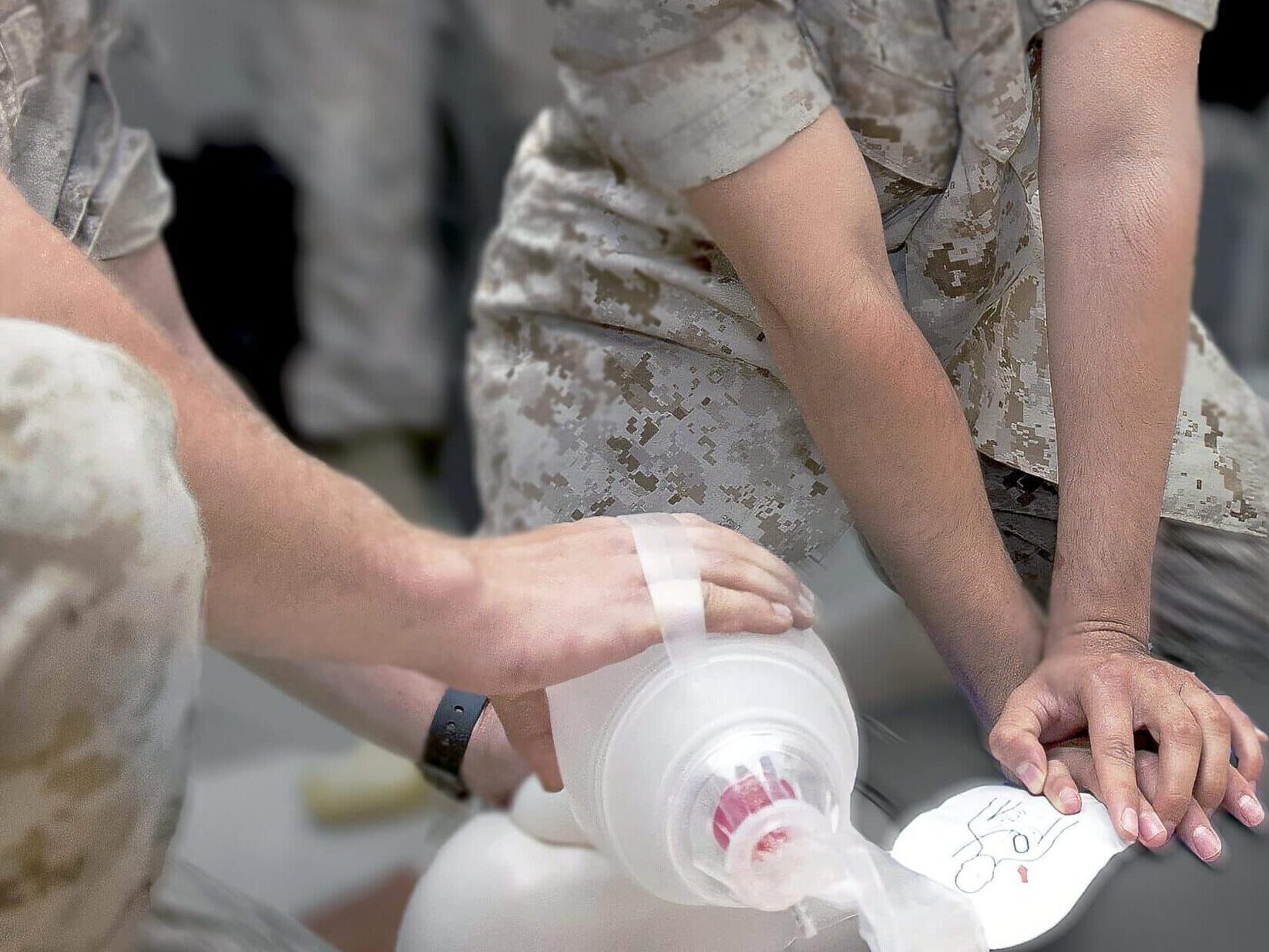 Basic Life Support (BLS) training sponsored by Veterans Rebuilding Life, and accredited by the American Heart Association.